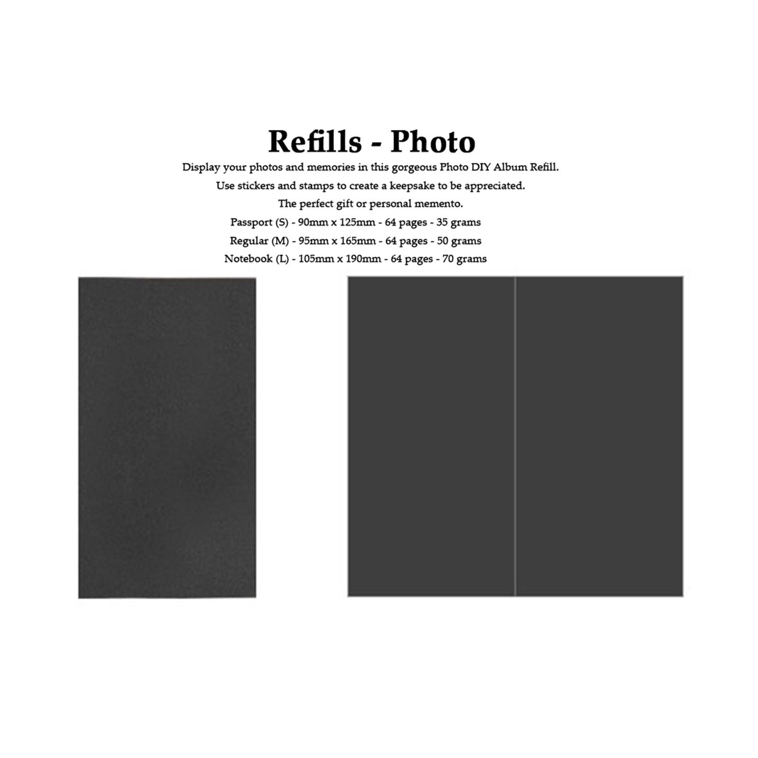 Premium Traveler's Notebook Refill Pages - Acid-Free Photo Insert for Journaling, Scrapbooking & Memory Keeping | Perfect for Travel Diaries, Bullet Journals & Gift Albums