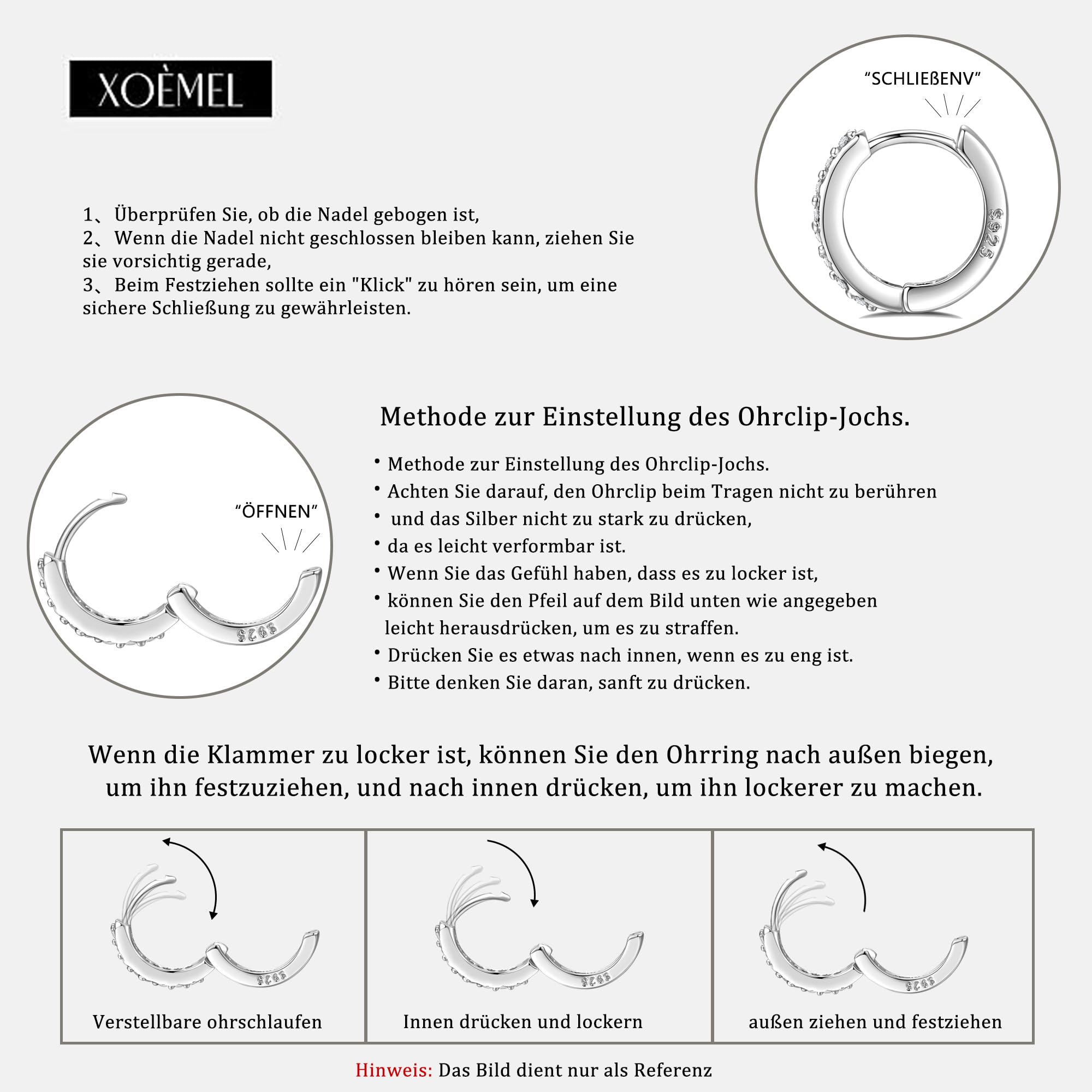 XOEMEL Sterling Silver Hoop Earrings for Women - S925 Heart Dangle Small Hoops with Cubic Zirconia | Hypoallergenic Lightweight Sleeper Earrings | Perfect for Everyday Wear, Date Nights & Gifts