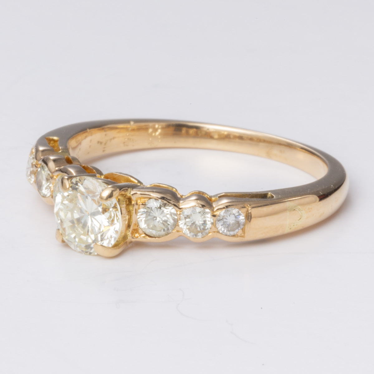 18K Yellow Gold Fancy Design Ring with 1.07 Carat Total Weight | Size 8 | Elegant Jewelry for Women, Perfect for Weddings, Anniversaries & Special Occasions