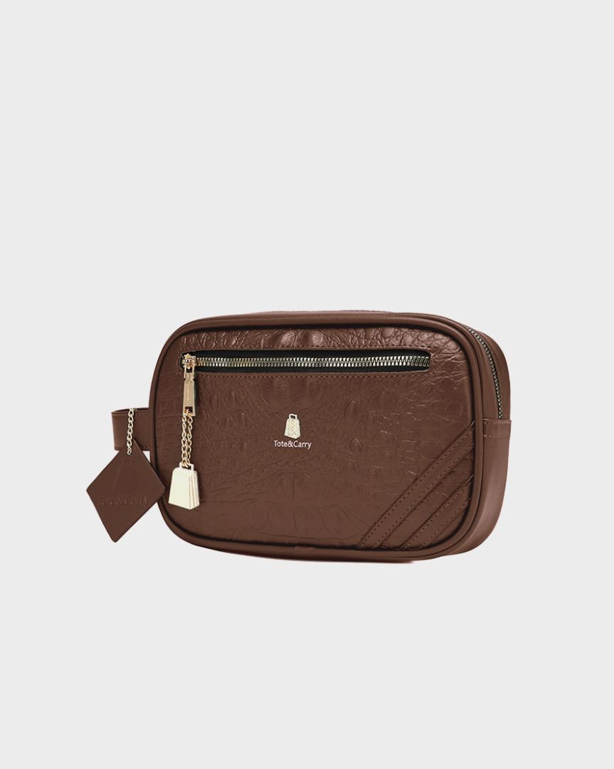 Premium Apollo 2 Leather Toiletry Bag for Men - Waterproof Travel Cosmetic Organizer (Chocolate Brown) - Perfect for Business Trips, Gym & Weekend Getaways