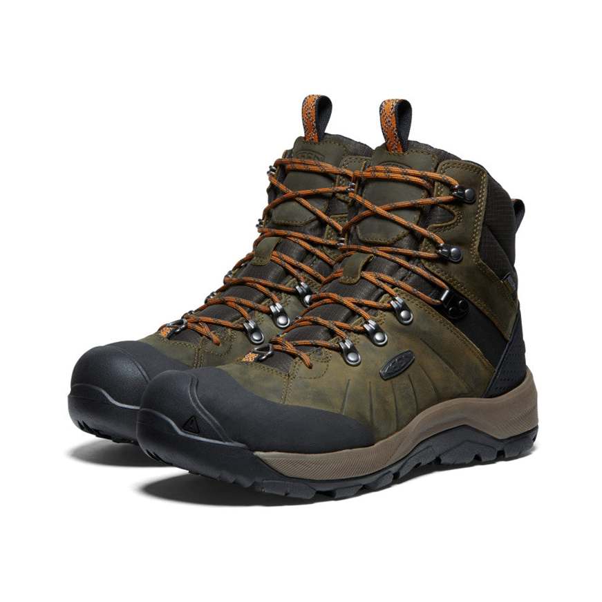 KEEN Revel IV Mid Polar Waterproof Hiking Boots for Men - Winter Snow & Outdoor Adventure Footwear for Cold Weather Trekking