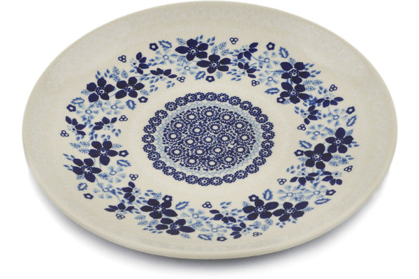 10-Piece Elegant Blue Dinner Plate Set - Premium Porcelain Plates for Formal Dining, Everyday Meals & Entertaining Guests