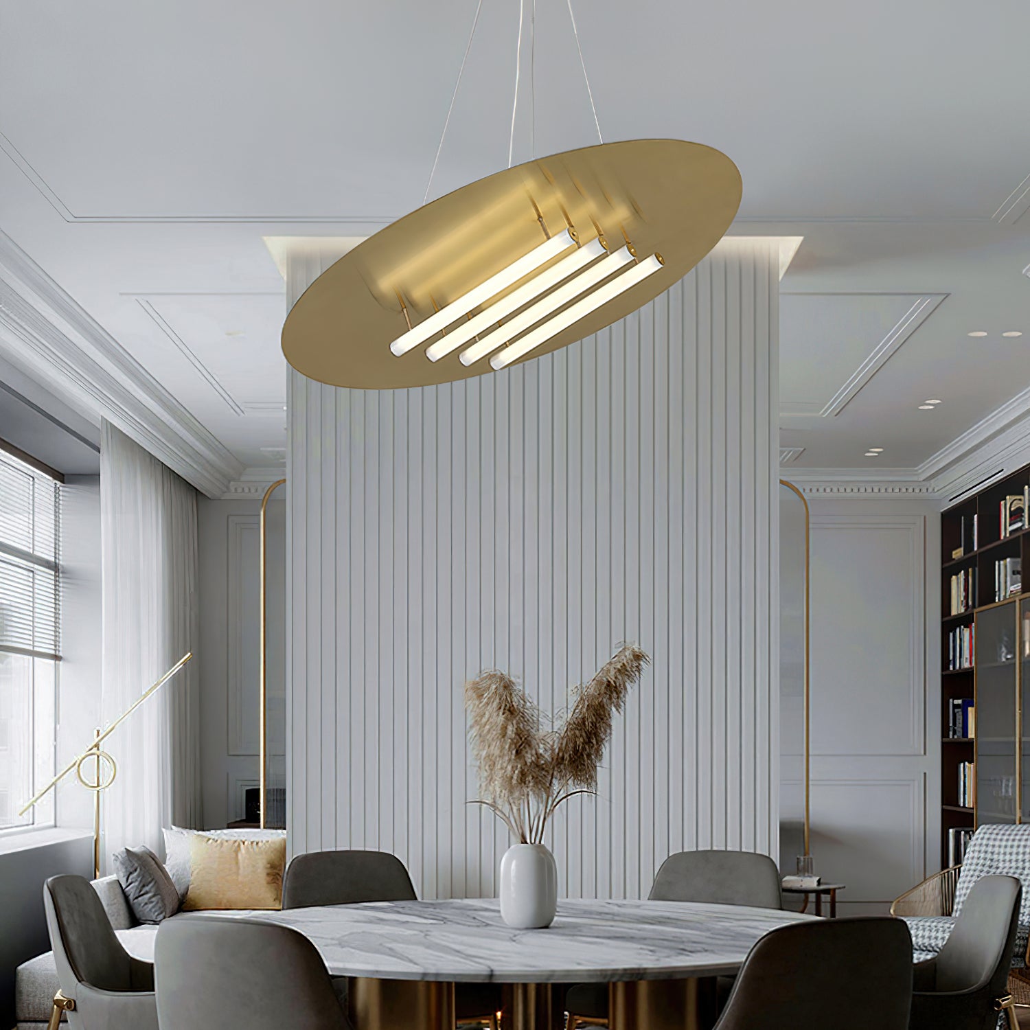 Modern Big Disc Pendant Lamp - Stylish Ceiling Light Fixture for Dining Room, Kitchen Island & Living Room Decor