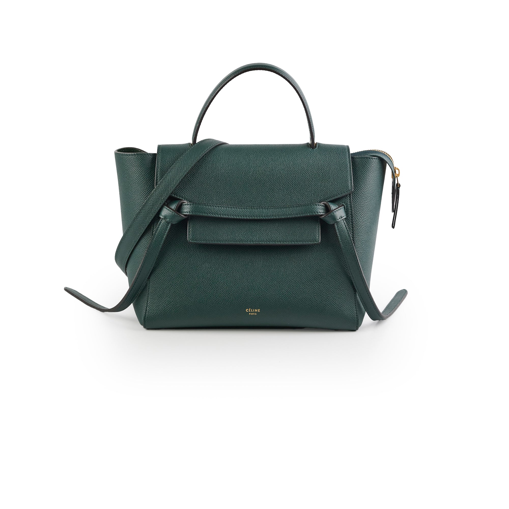 Celine Micro Dark Green Belt Bag for Women - Stylish Crossbody Shoulder Bag - Perfect for Travel, Shopping & Everyday Use