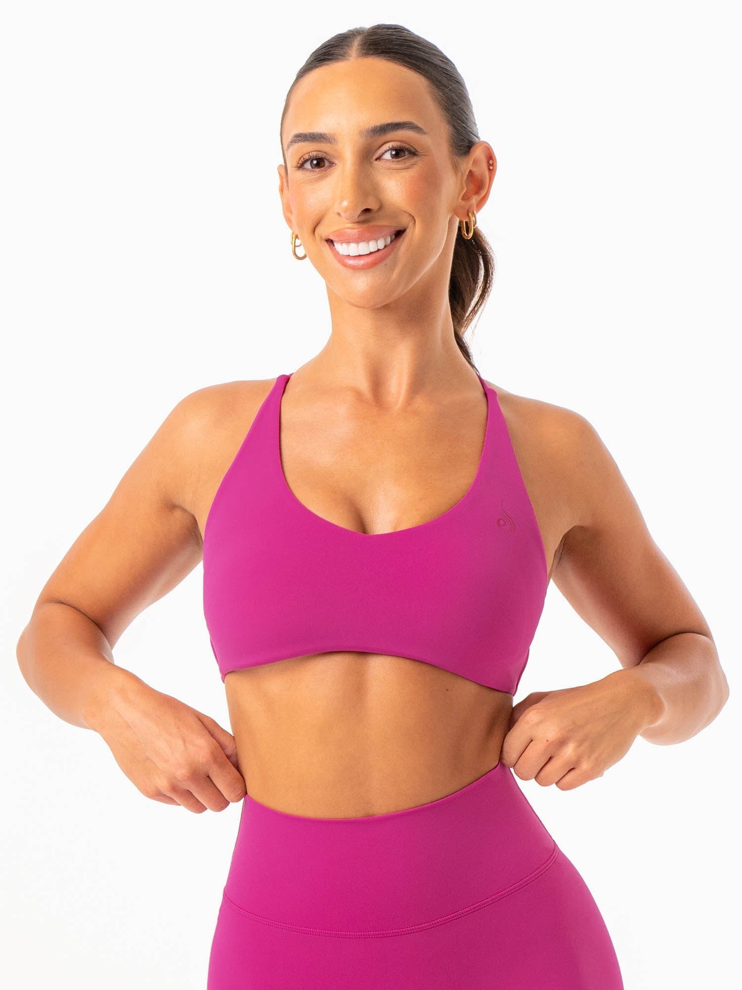NKD Embody Sports Crop Top in Fuchsia - High-Performance Workout & Yoga Activewear for Women