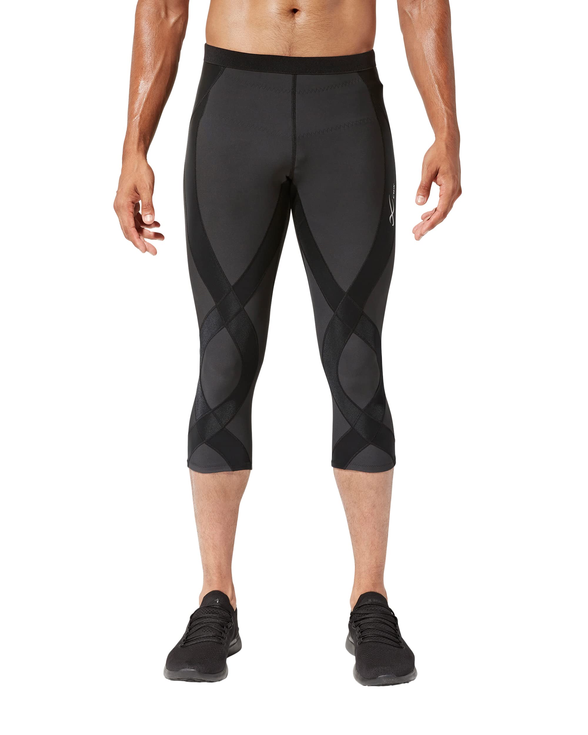 CW-X Men's Endurance Generator Insulator 3/4 Compression Tights - Joint & Muscle Support Base Layer for Skiing, Running, Cycling & Cold Weather Workouts