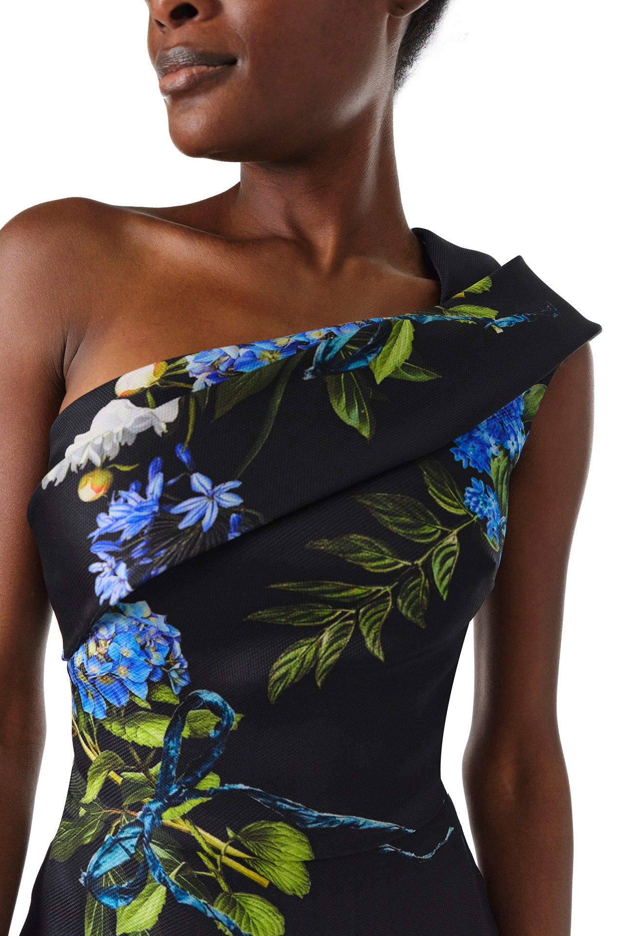 Elegant One Shoulder Floral Column Gown for Women - Perfect for Evening Parties, Prom Dresses & Formal Events