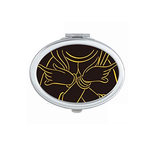 DIYthinker Portable Folding Hand Mirror - Double-Sided Cosmetic & Makeup Mirror with Cultural Bust Design - Travel, Home Vanity & Handbag Essential - Perfect for Makeup Application, Traveling & Home Decor