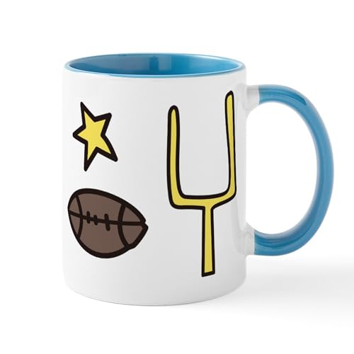 White/Blue Inside - Football Stuff Mug