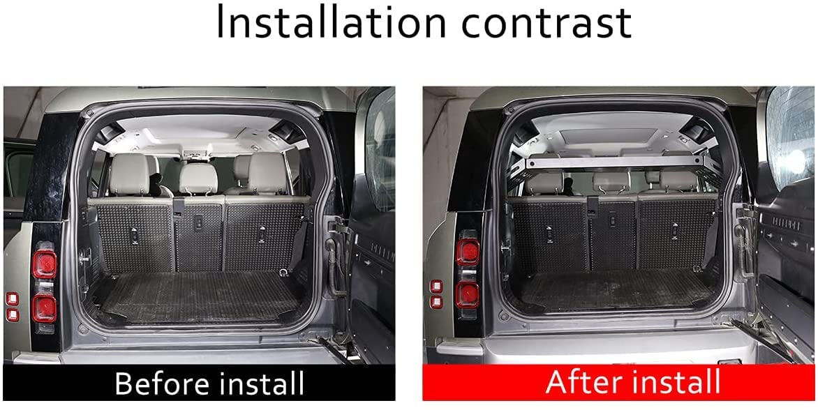 Black Aluminum Alloy Car Trunk Storage Basket Organizer for Land Rover Defender 110 2020-2022 - Auto Accessories & Cargo Carrier | Perfect for Road Trips, Camping Gear & Outdoor Adventures