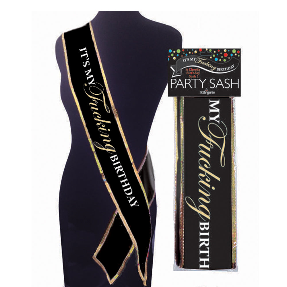 It's My Fucking Birthday Party Sash - Fun Birthday Sash for Women & Men - Perfect for Birthday Celebrations, Bachelorette Parties & Special Events