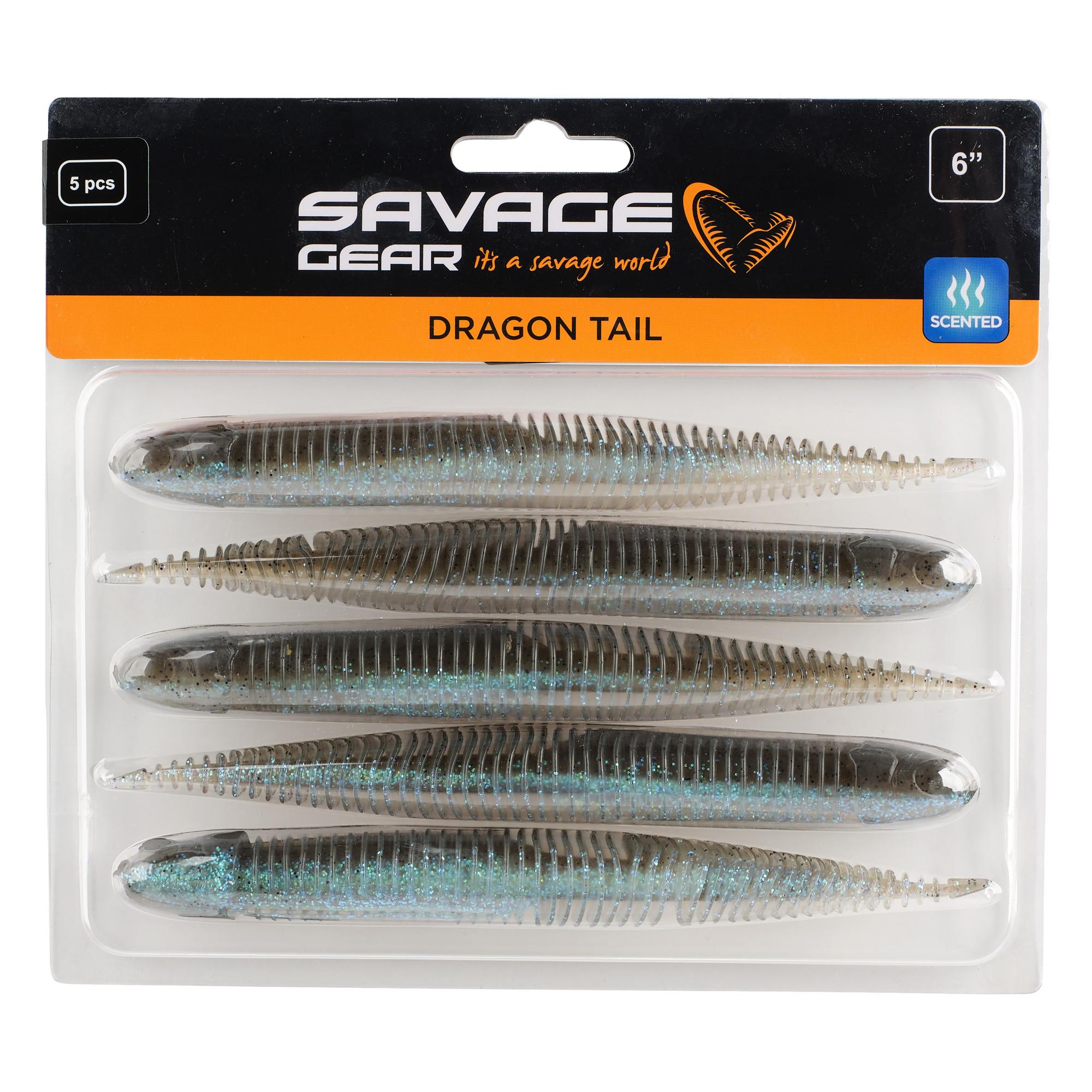 Savage Gear Dragontail Soft Fishing Baits - Realistic Lures for Bass, Walleye & Trout - Perfect for Freshwater & Saltwater Fishing
