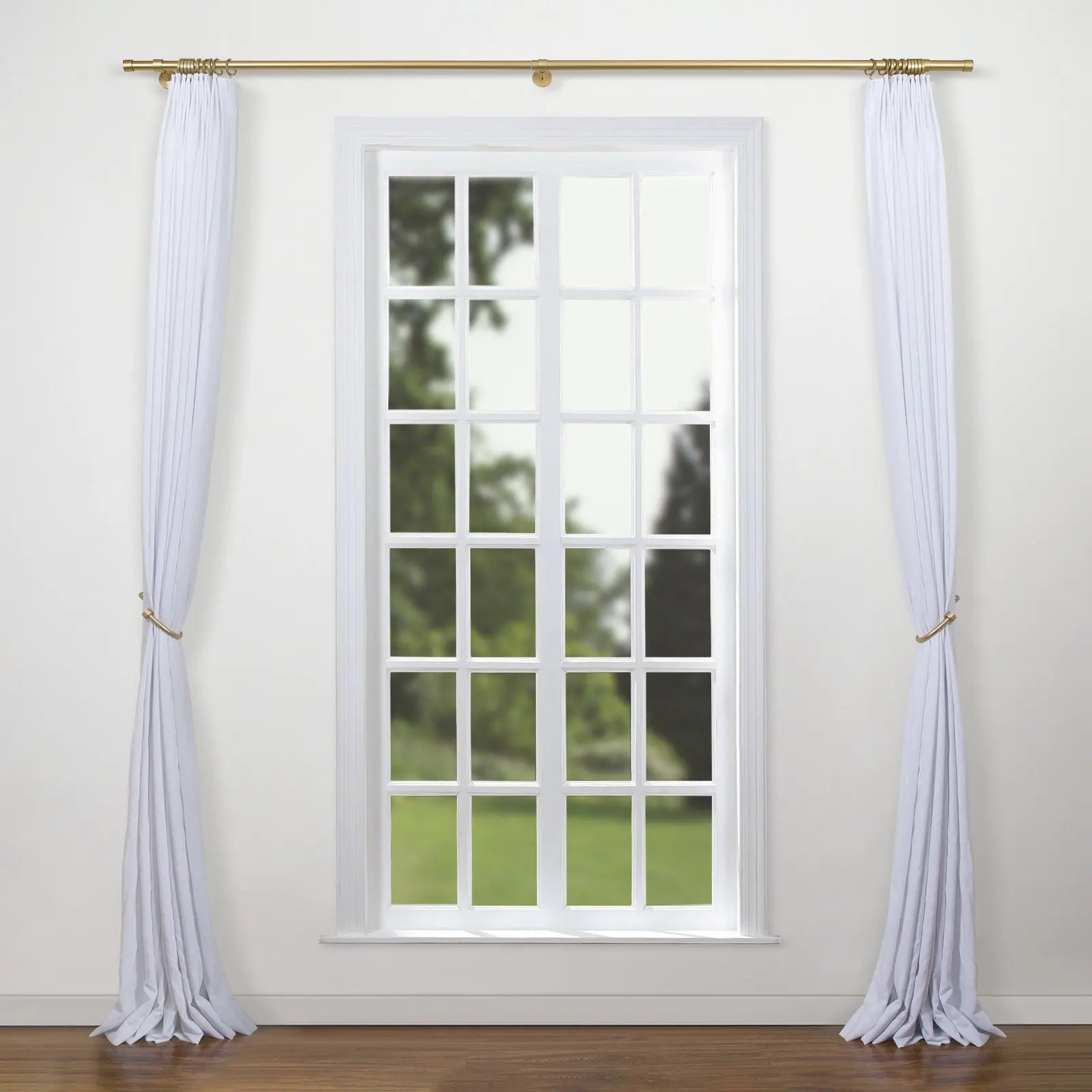 Jaylon Window Curtain Rods Set - Adjustable Tension Rods for Windows & Doors - Heavy Duty Curtain Hardware Collection (Perfect for Living Room, Bedroom, Kitchen & Dorm Decor)