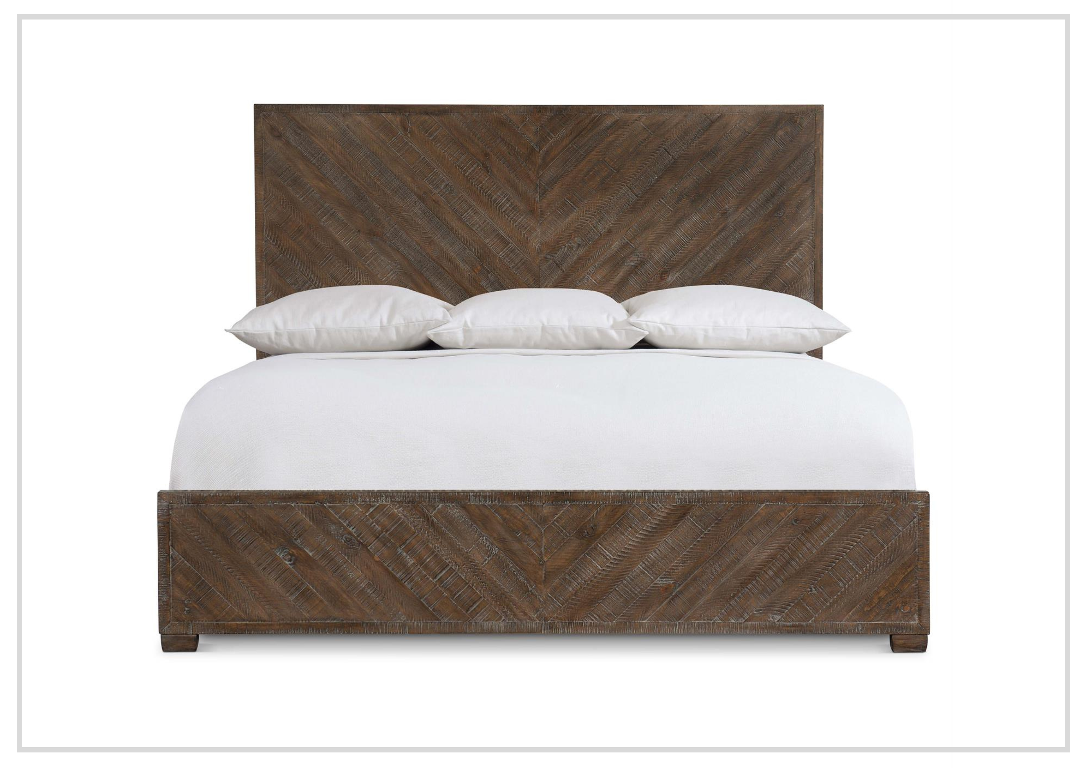 Bernhardt Logan Square Fuller Panel Bed in Sable Brown - King/Queen Size Solid Wood Bed Frame for Master Bedroom | Luxury Bedroom Furniture for Home Decor