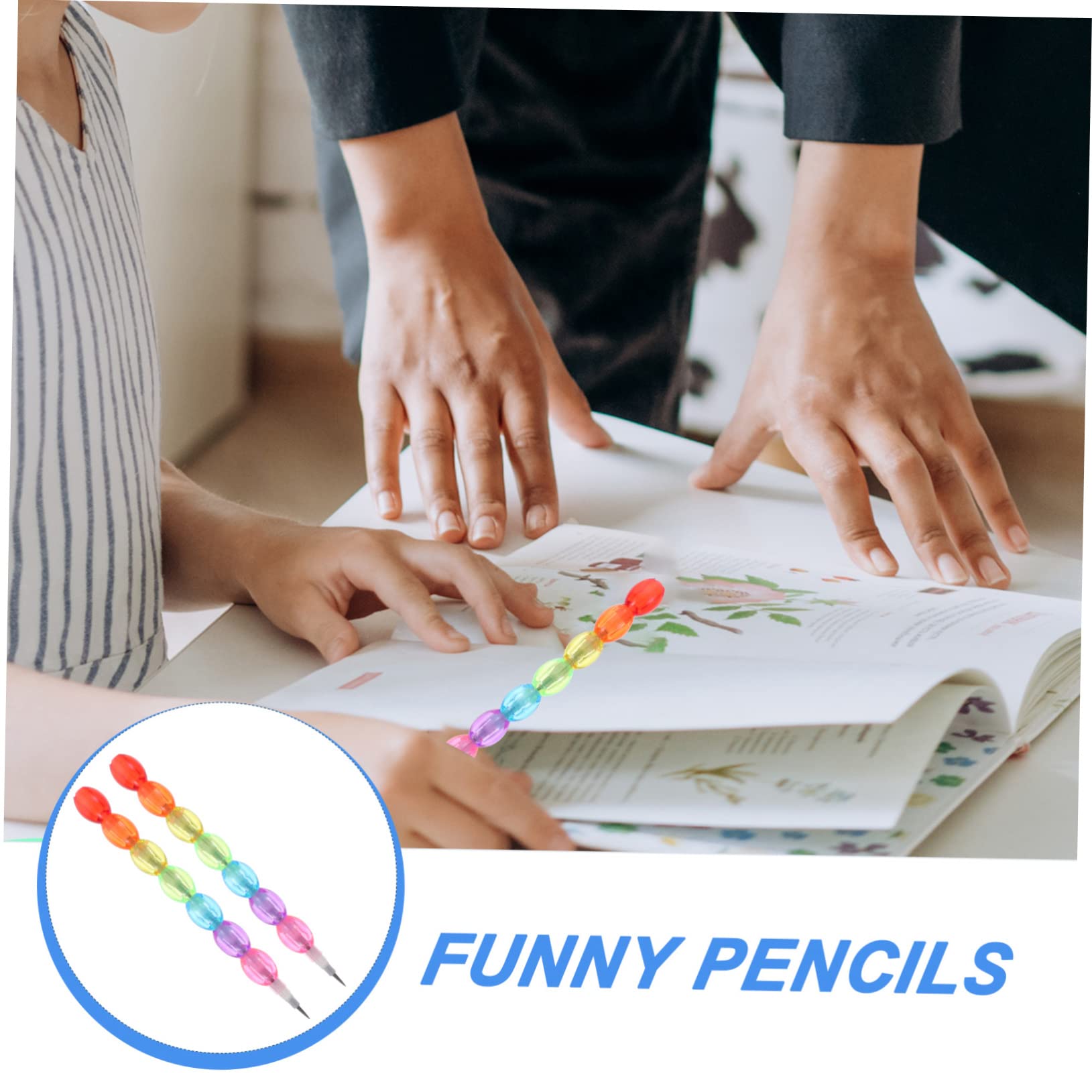 NUOBESTY 80 Pack Stackable Plastic Egg Pencils - Colorful Party Writing Pencils for Kids, Classroom Supplies, Easter Egg Hunt & Fun Stacking Games