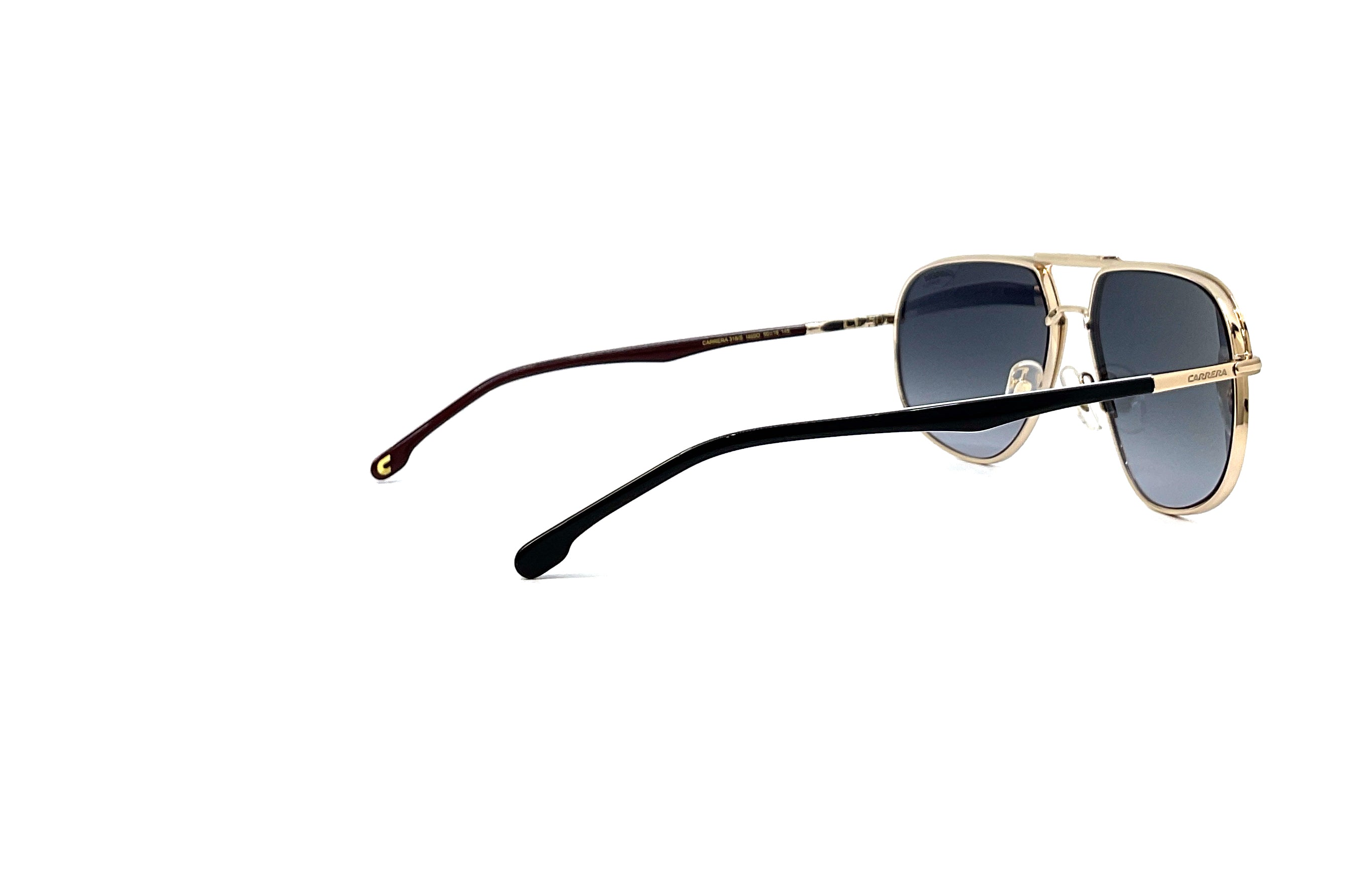 Carrera 318/S Matte Black Gold Sunglasses - Polarized UV Protection for Men & Women - Perfect for Driving, Running, and Outdoor Activities