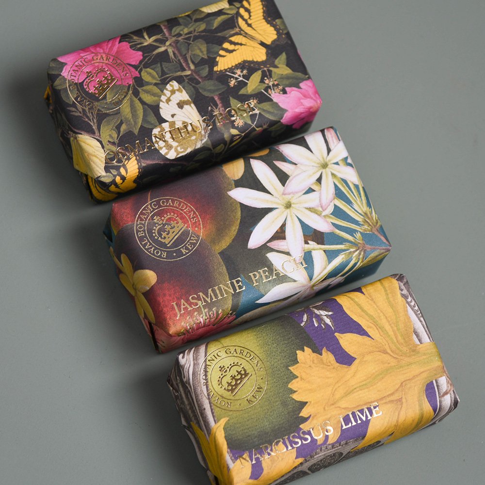Kew Garden Soap - Handmade Floral Scented Soap Bar with Natural Ingredients | Perfect for Gift Sets, Spa Day, and Luxury Bath Time
