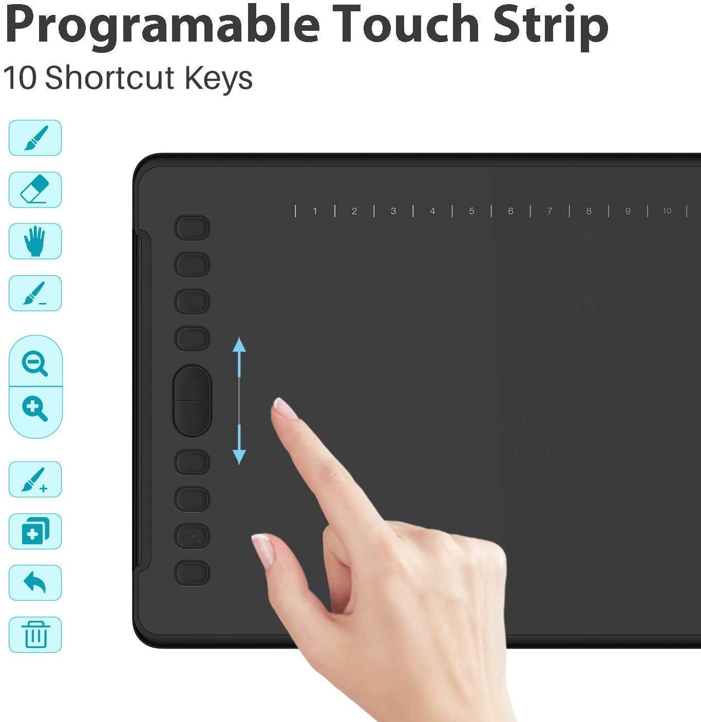 HUION Inspiroy H1161 Graphics Drawing Tablet with 8192 Pressure Sensitivity - Compatible with Android, Chromebook, Windows & Mac - Battery-Free Stylus Included - Perfect for Digital Art, Animation, Online Teaching & Remote Work
