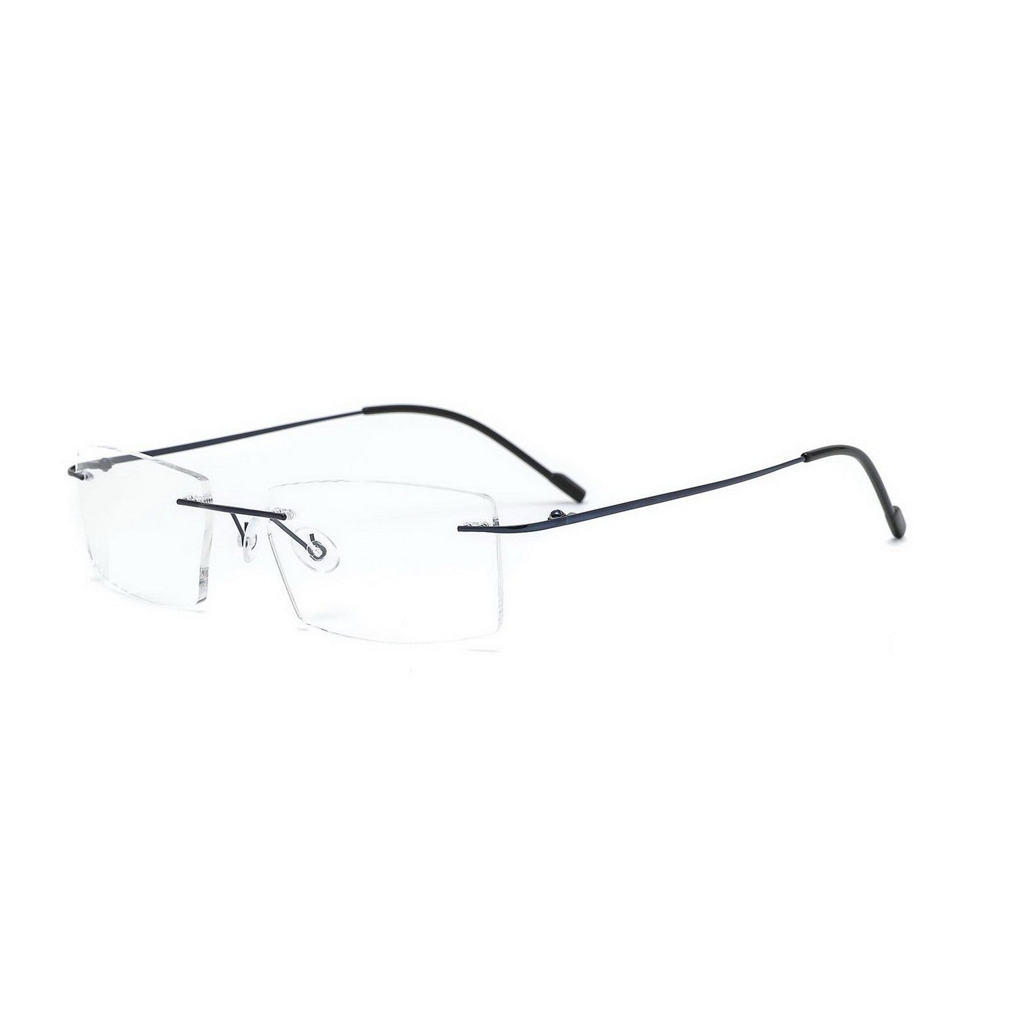Stylish Rectangular Executive Rimless Glasses for Men & Women - Premium Lightweight Eyewear for Office, Business Meetings & Professional Settings