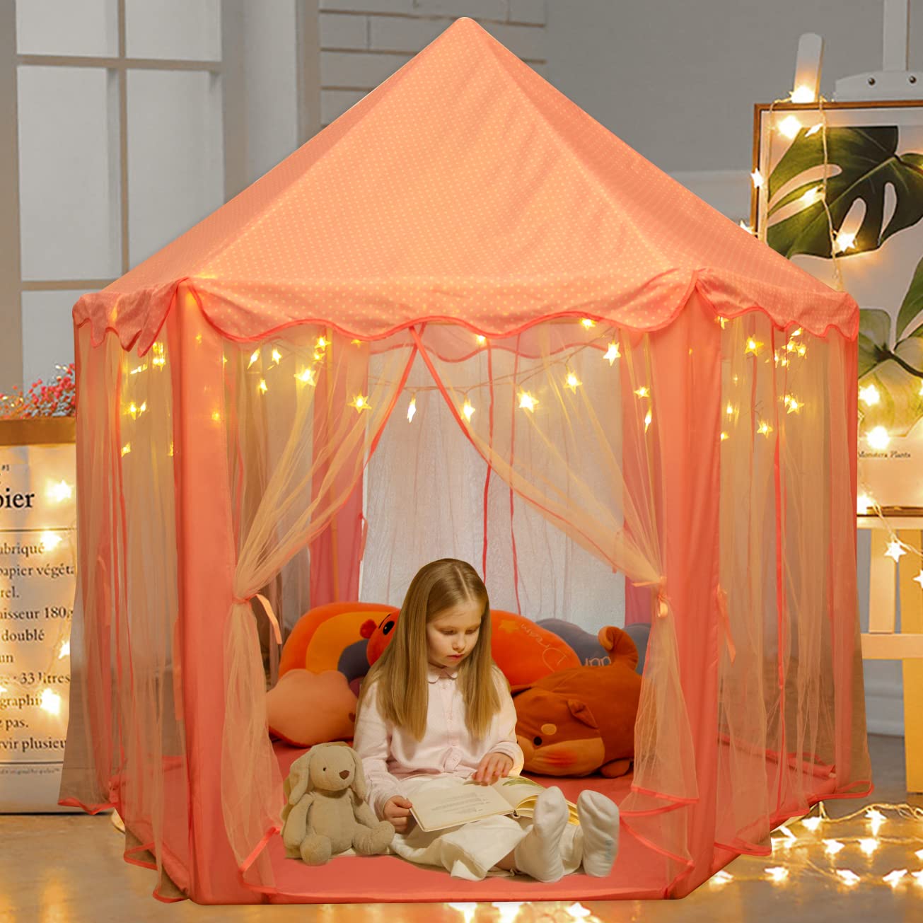 Princess Castle Play Tent for Kids - Large 48