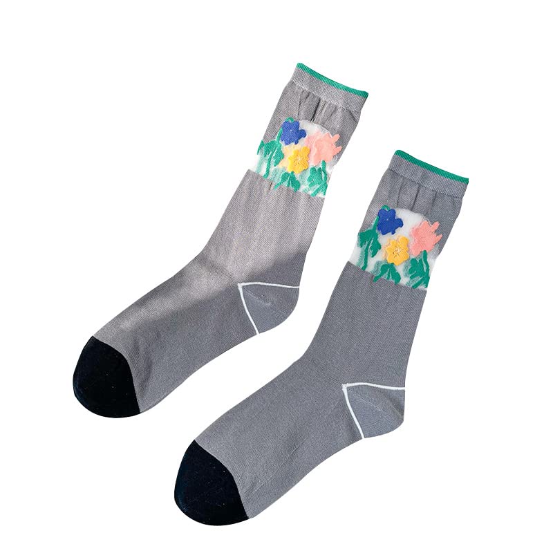 Women's Casual Scrolls Crew Socks - Soft Ankle Socks for Everyday Wear - Perfect for Work, Gym & Home Comfort