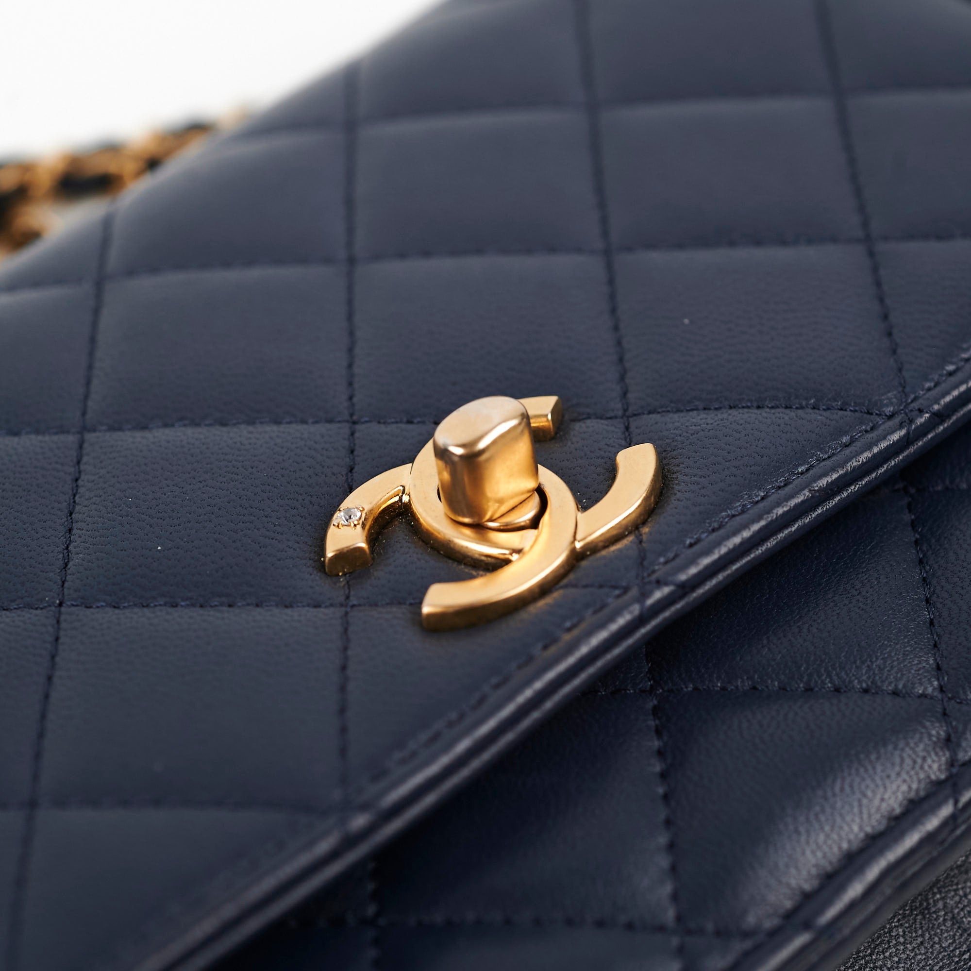 Chanel Seasonal Wallet On Chain Lambskin Navy Microchipped - Luxury Crossbody Bag for Women, Perfect for Parties, Date Nights & Special Occasions