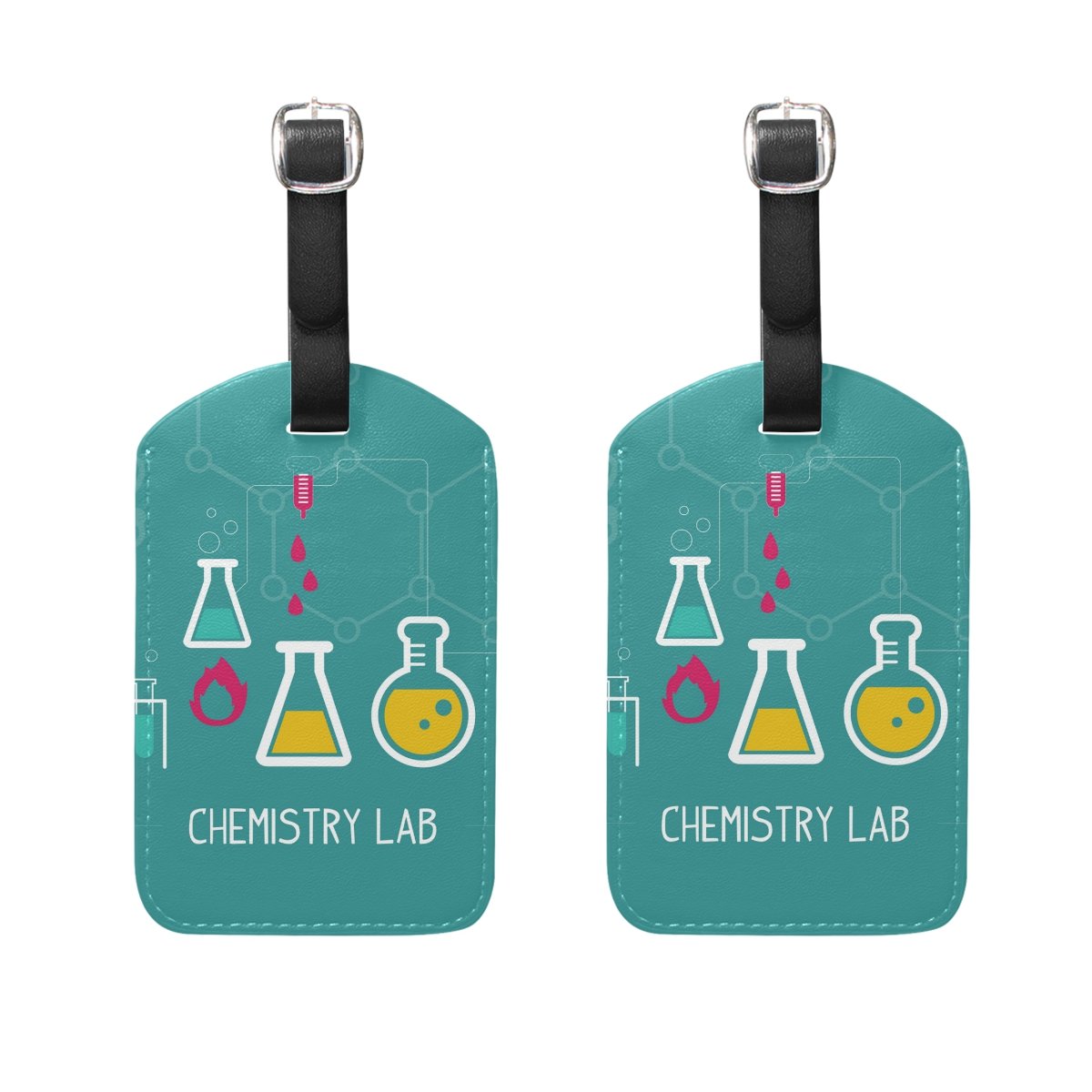 Premium PU Leather Luggage Tags - 2 Pack Durable Travel ID Tags for Suitcases, Bags & Backpacks | Ideal for Airports, Business Trips & Vacation Travel Accessories