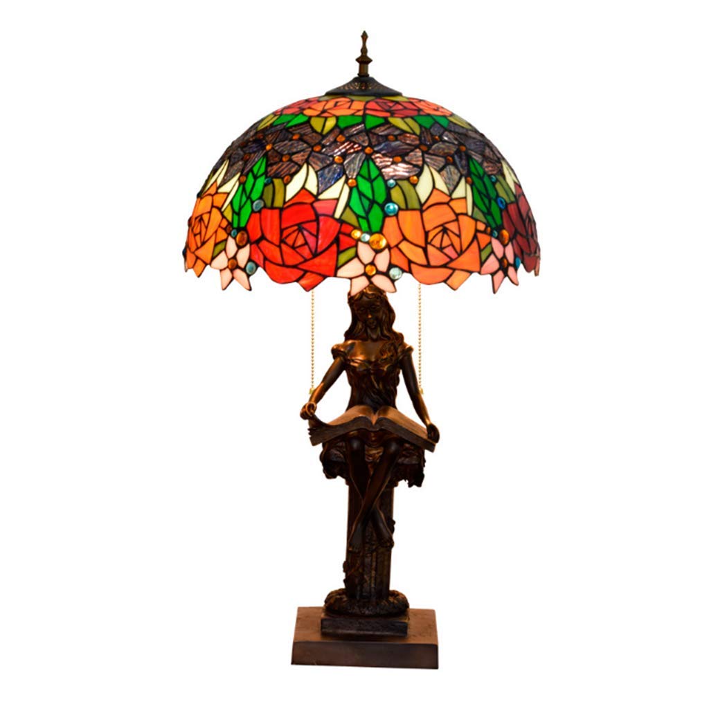 Vintage Tiffany Style Table Lamp - 16