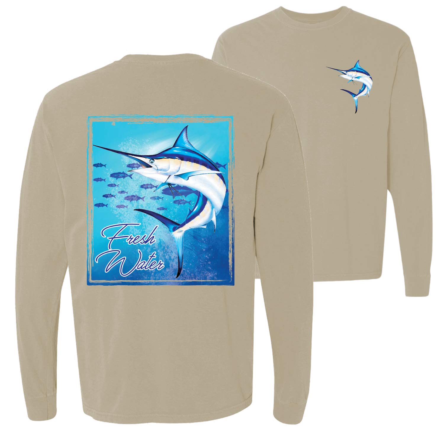 Premium Saltwater Fishing Shirt - Breathable Long Sleeve UV Protection T-Shirt for Atlantic & Pacific Swordfish Anglers | Ideal for Deep Sea Fishing & Outdoor Water Sports
