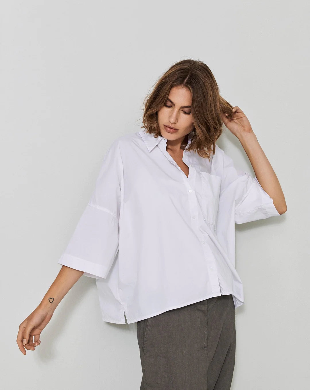 Premium Cotton Pocket Shirt for Men - Classic Optic White - Perfect for Casual Wear, Office & Outdoor Activities