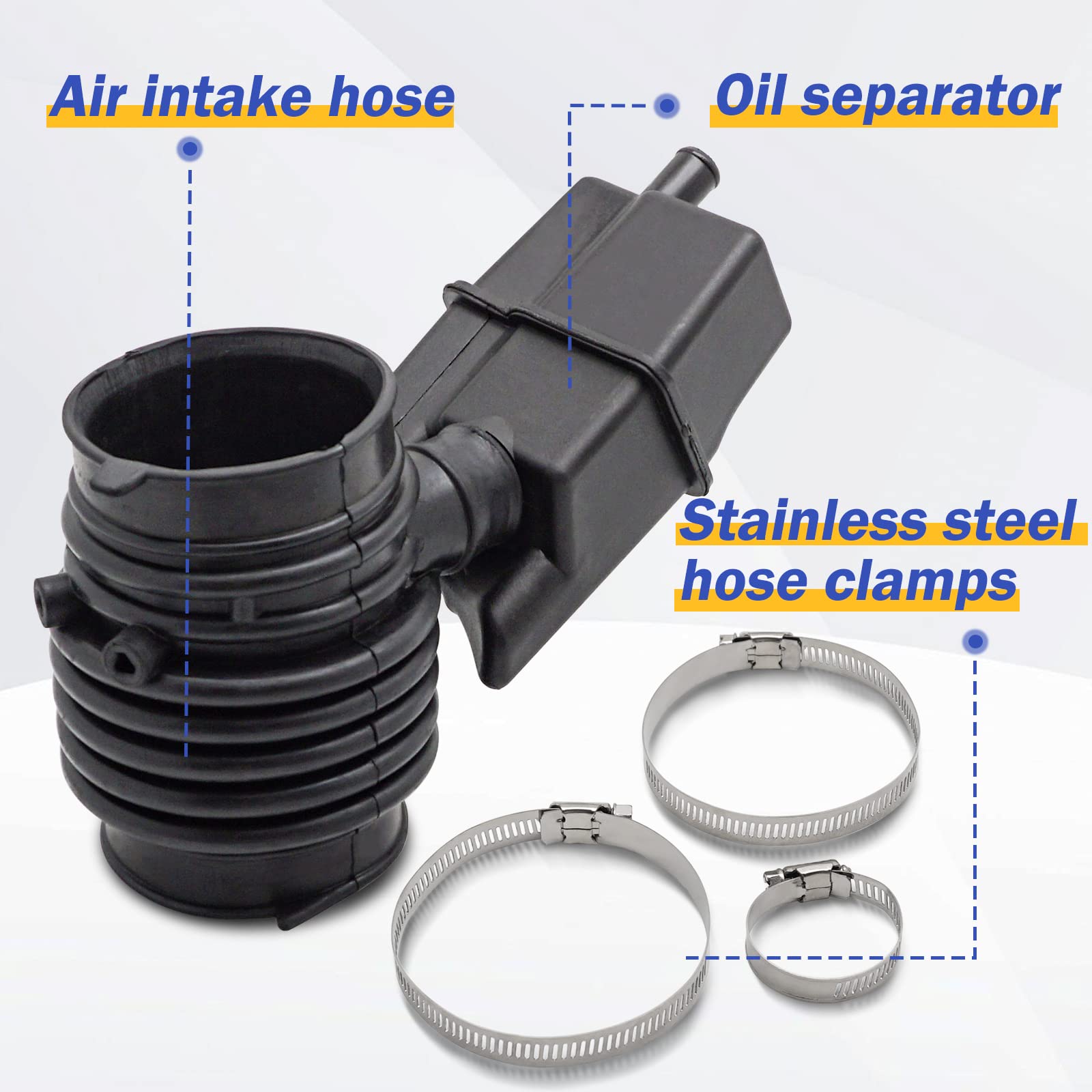2009-2014 Nissan Murano & 2011-2017 Nissan Quest Air Cleaner Intake Hose Tube Intake Boot Replacement Part 16576-1AA0A 16576-1AA1A 696-039 - Improves Engine Performance & Airflow for Better Fuel Efficiency