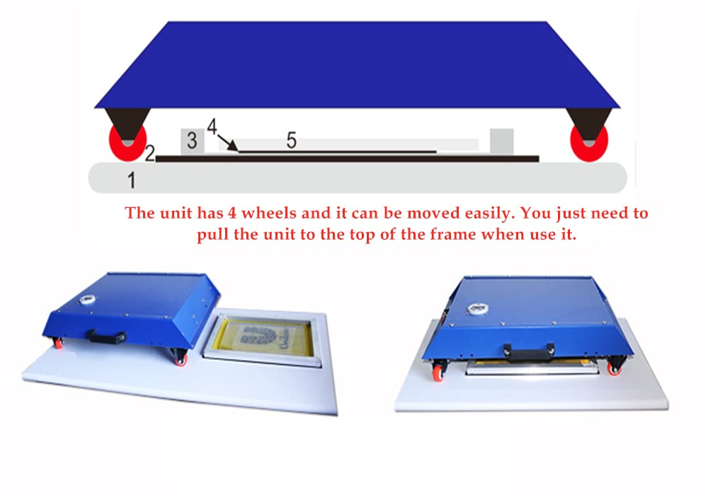 INTSUPERMAI 24x30inch UV Exposure Unit for Silk Screen Printing - LED Light Box with Timer, 110V | Perfect for DIY T-Shirt Printing, Sign Making & Art Projects