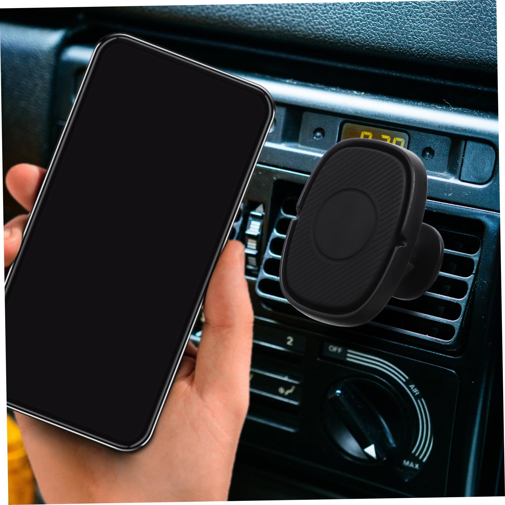 HOMSFOU 4-Pack Magnetic Car Phone Holder - Universal Dashboard Mount for iPhone, Samsung & GPS - Strong Grip & 360° Rotation for Safe Driving