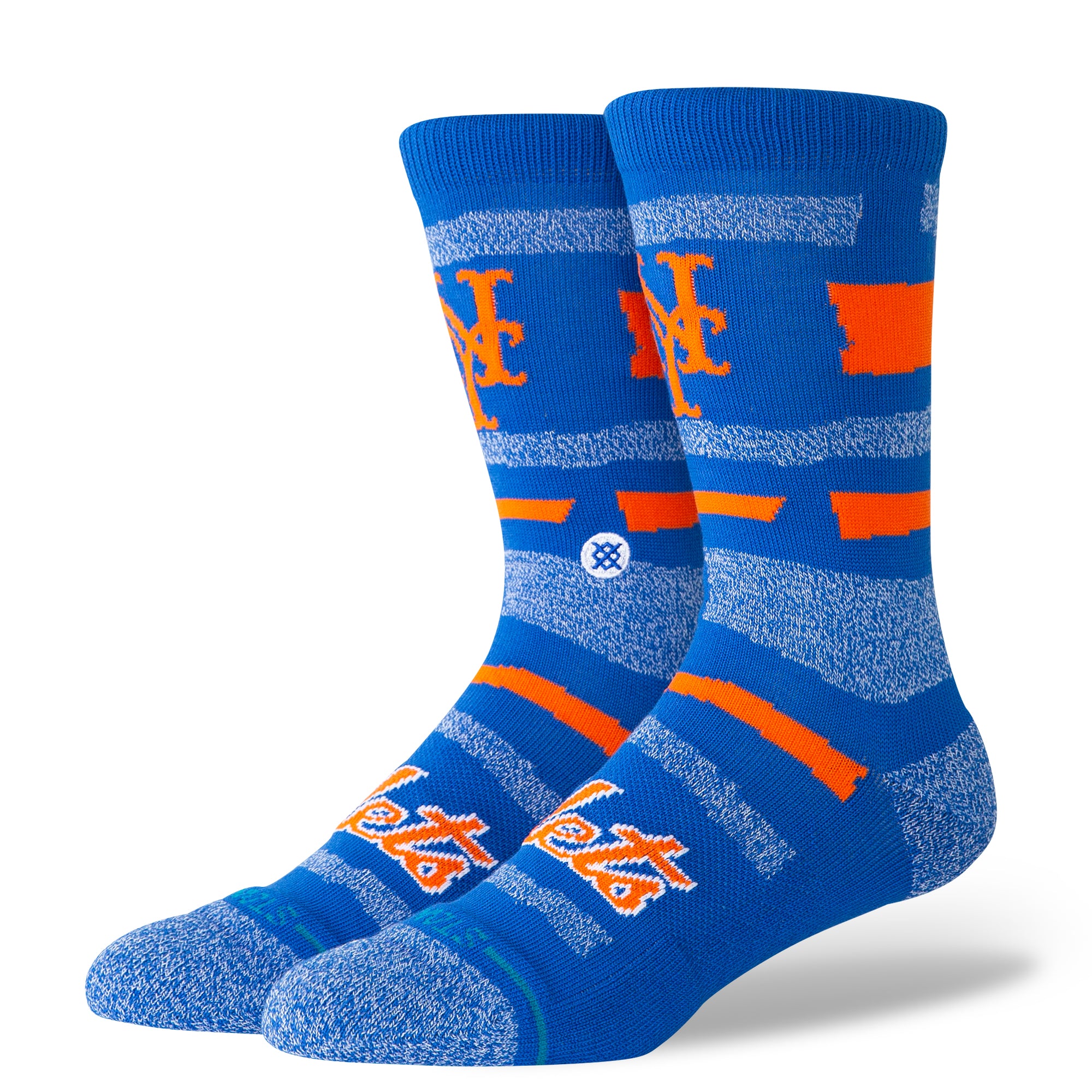 Stance MLB New York Mets Crew Socks for Men & Women - Baseball Team Logo Athletic Socks for Sports, Casual Wear & Fan Gear