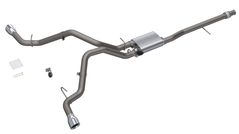 2014-2018 Chevy Silverado & GMC Sierra QTP Screamer Split Rear Exit Cat-Back Exhaust System - High Performance Sound & Power Boost for Off-Road & Street Driving
