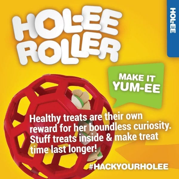 JW Pet Hol-ee Roller Durable Rubber Dog Toy - Interactive Fetch & Chew Toy for Small & Large Dogs - Perfect for Indoor & Outdoor Play