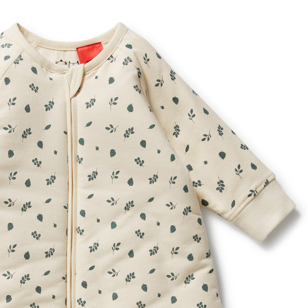 Twilight Leaf Organic Cotton Long Sleeve Baby Sleeping Bag 2.5 TOG - Soft & Breathable for Comfortable Sleep - Perfect for Nursery, Daycare & Travel