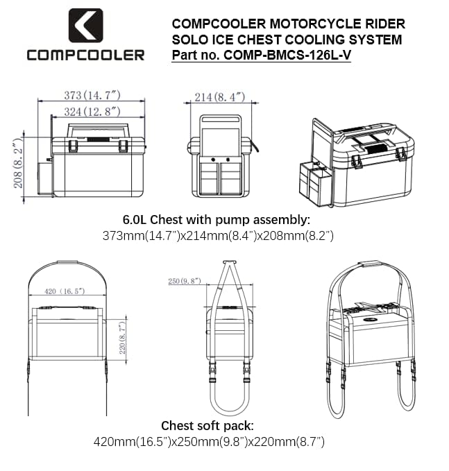 Motorcycle Cooling Vest with ICE Chest Solo System - Tubing-Lined for Maximum Cooling - Perfect for Hot Weather Riding & Outdoor Activities
