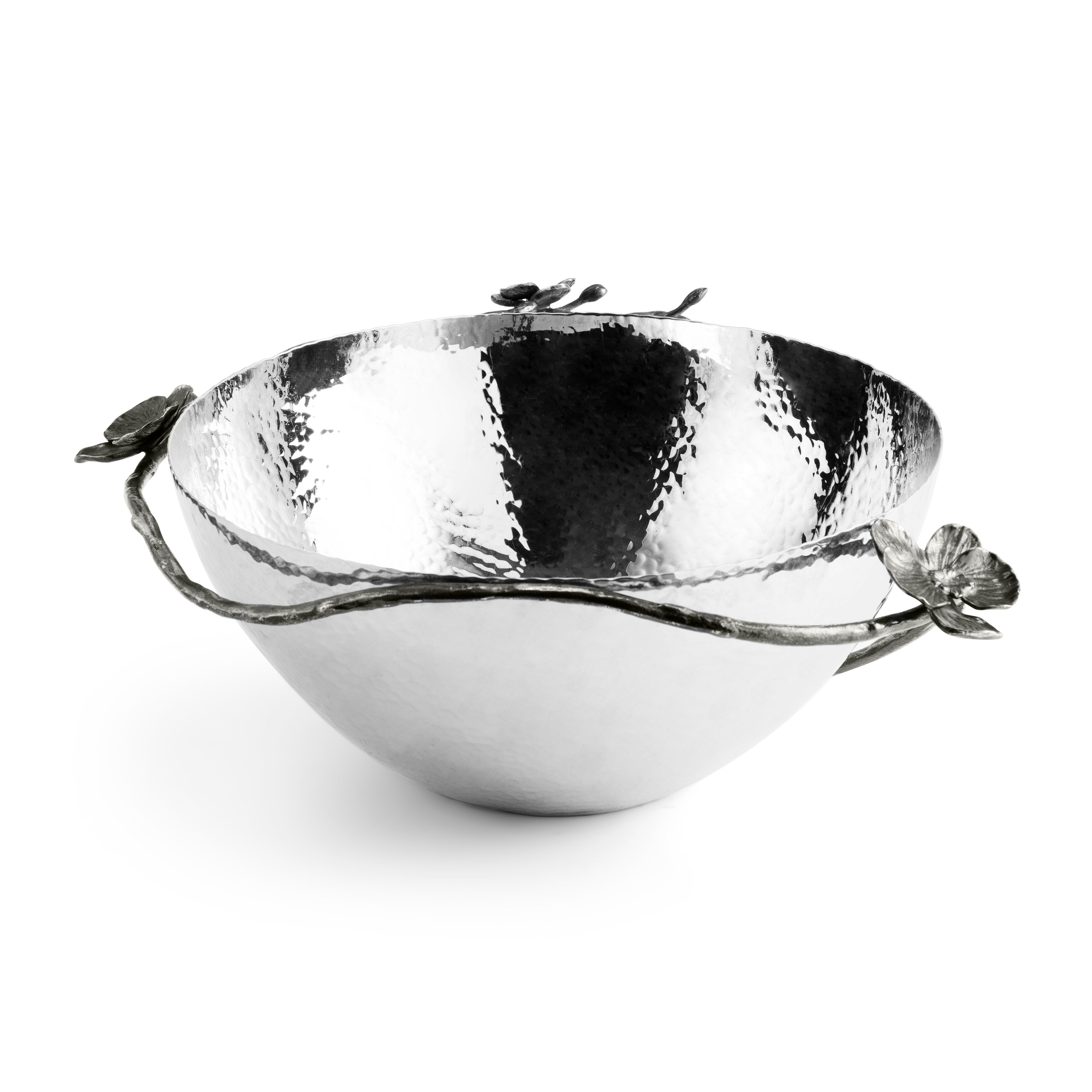 Premium Black Orchid Bowl - Elegant Ceramic Serving Dish for Salads, Desserts & Snacks | Perfect for Dining, Entertaining & Home Decor