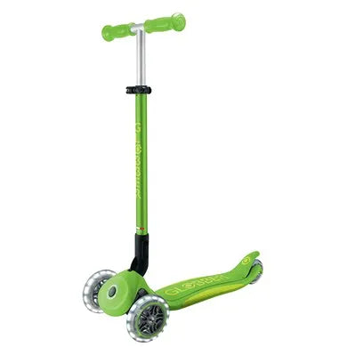 Primo Foldable Plus with Lights - Lime Green & Navy Blue Portable Stroller for Travel, Shopping, and Outdoor Adventures