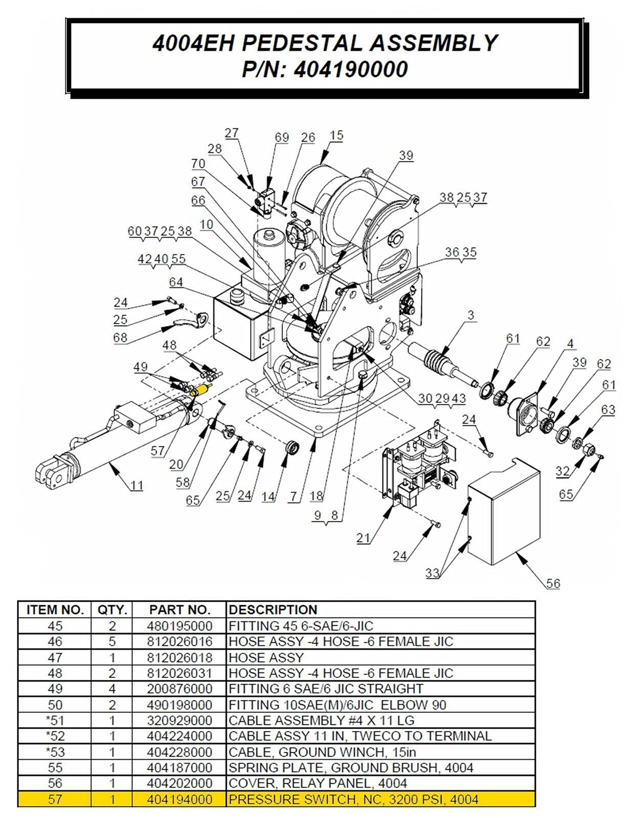High Pressure Switch NC 3200 PSI 4004 - Heavy Duty Hydraulic Pump Control for Industrial Machinery & Equipment