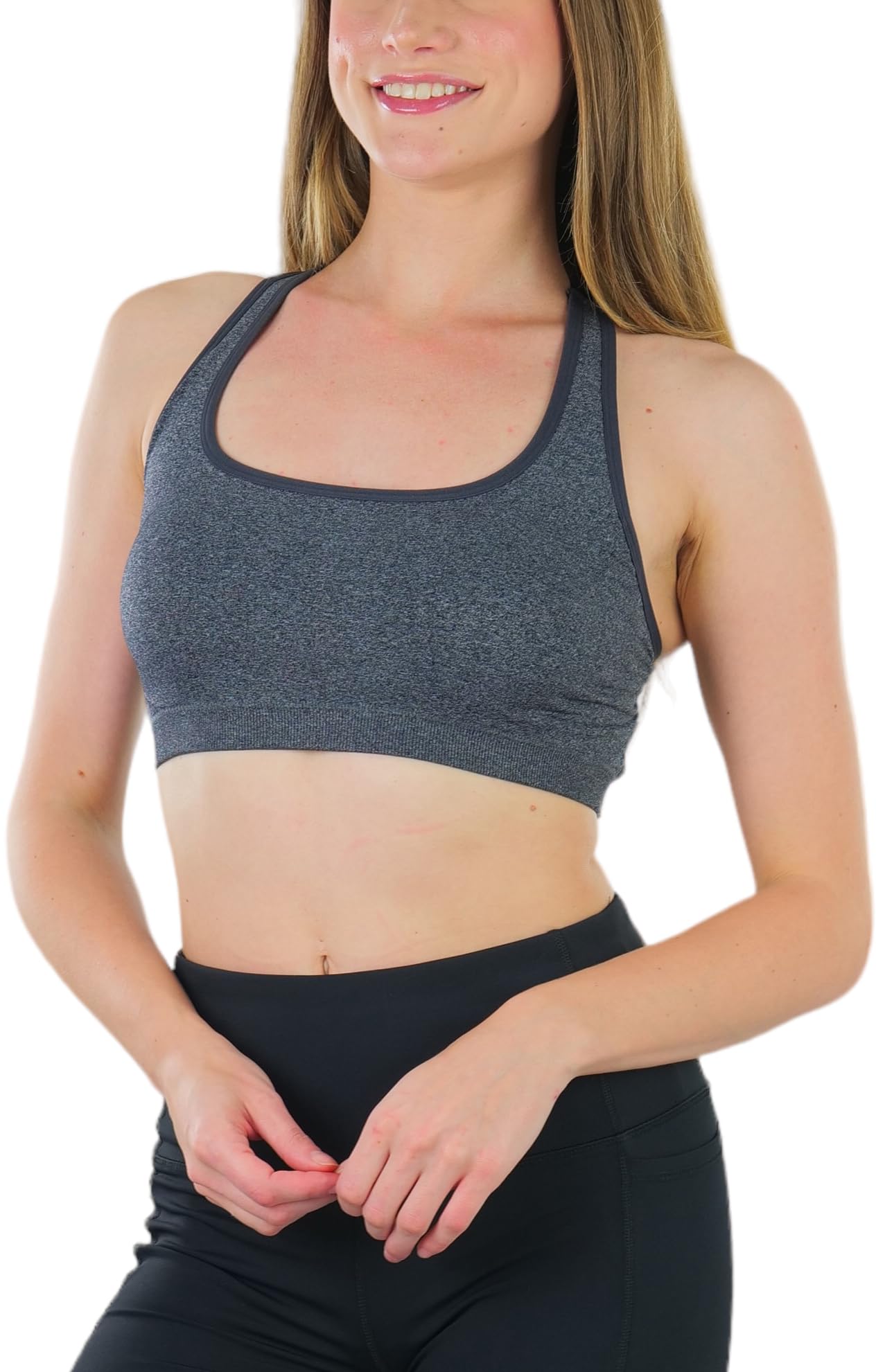 ToBeInStyle Women's Seamless Supportive Wire-Free Sports Bras & Bralettes - Comfortable Yoga, Gym & Lounge Wear for Active Women