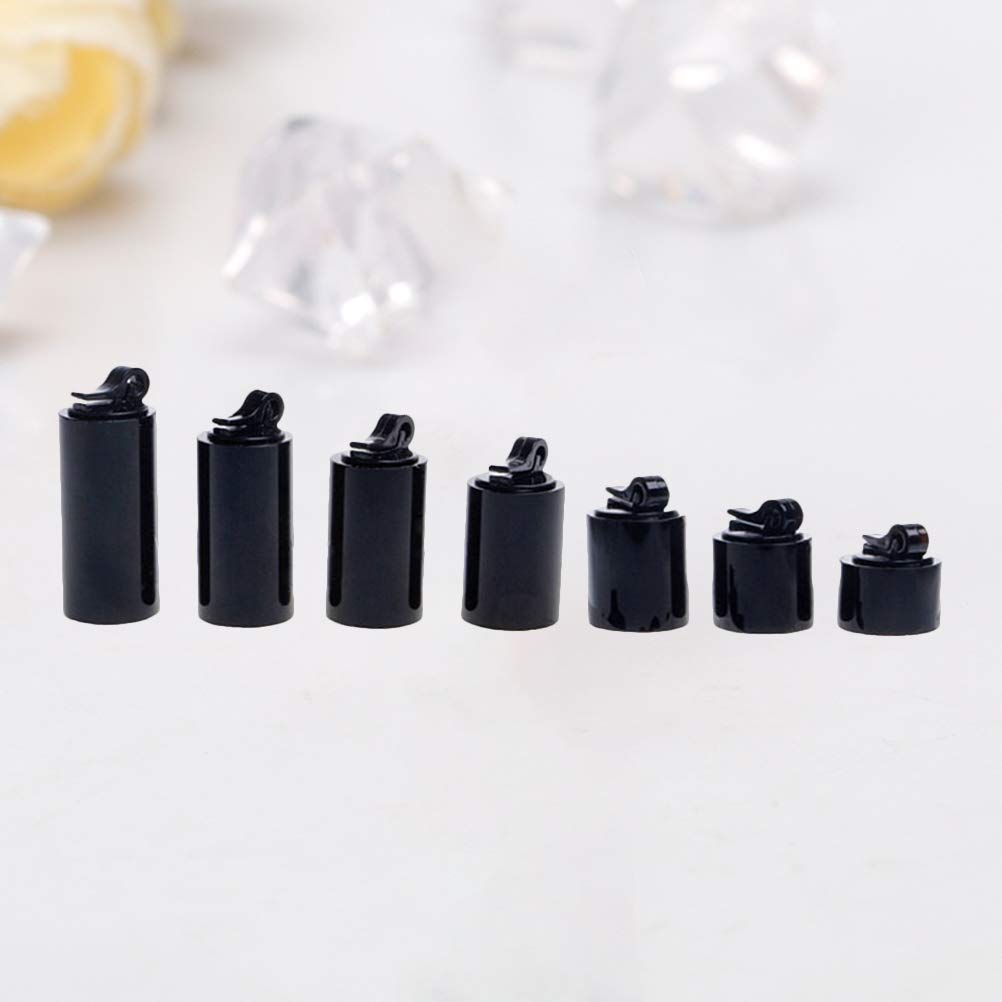 7-Piece Acrylic Jewelry Display Stand Set - Black & Transparent Trays for Rings, Earrings & Necklaces | Cabilock Store Fixture for Boutique, Retail & Home Organization