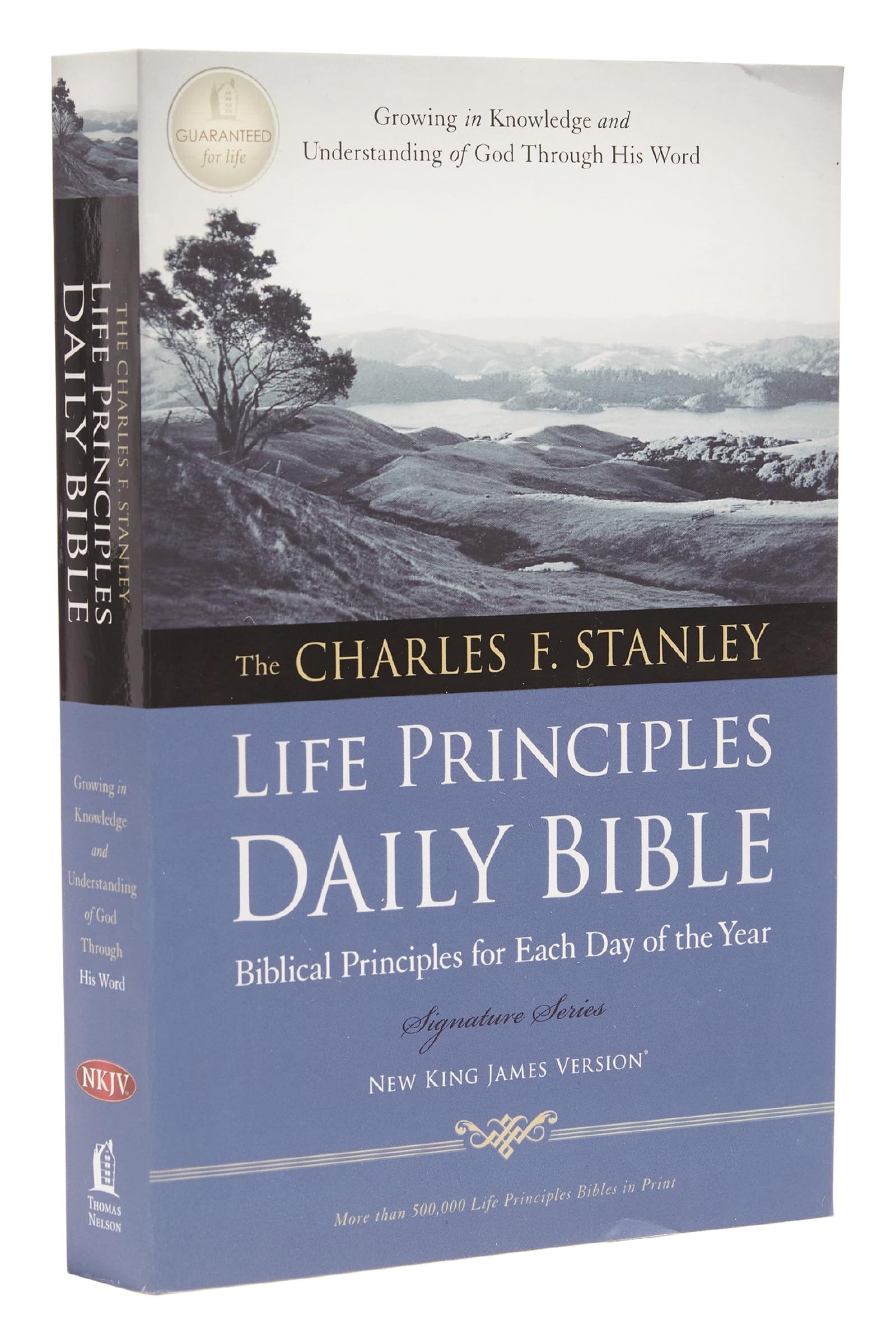 NKJV Charles F. Stanley Life Principles Daily Bible - Paperback Holy Bible, New King James Version - Perfect for Daily Devotions & Bible Study