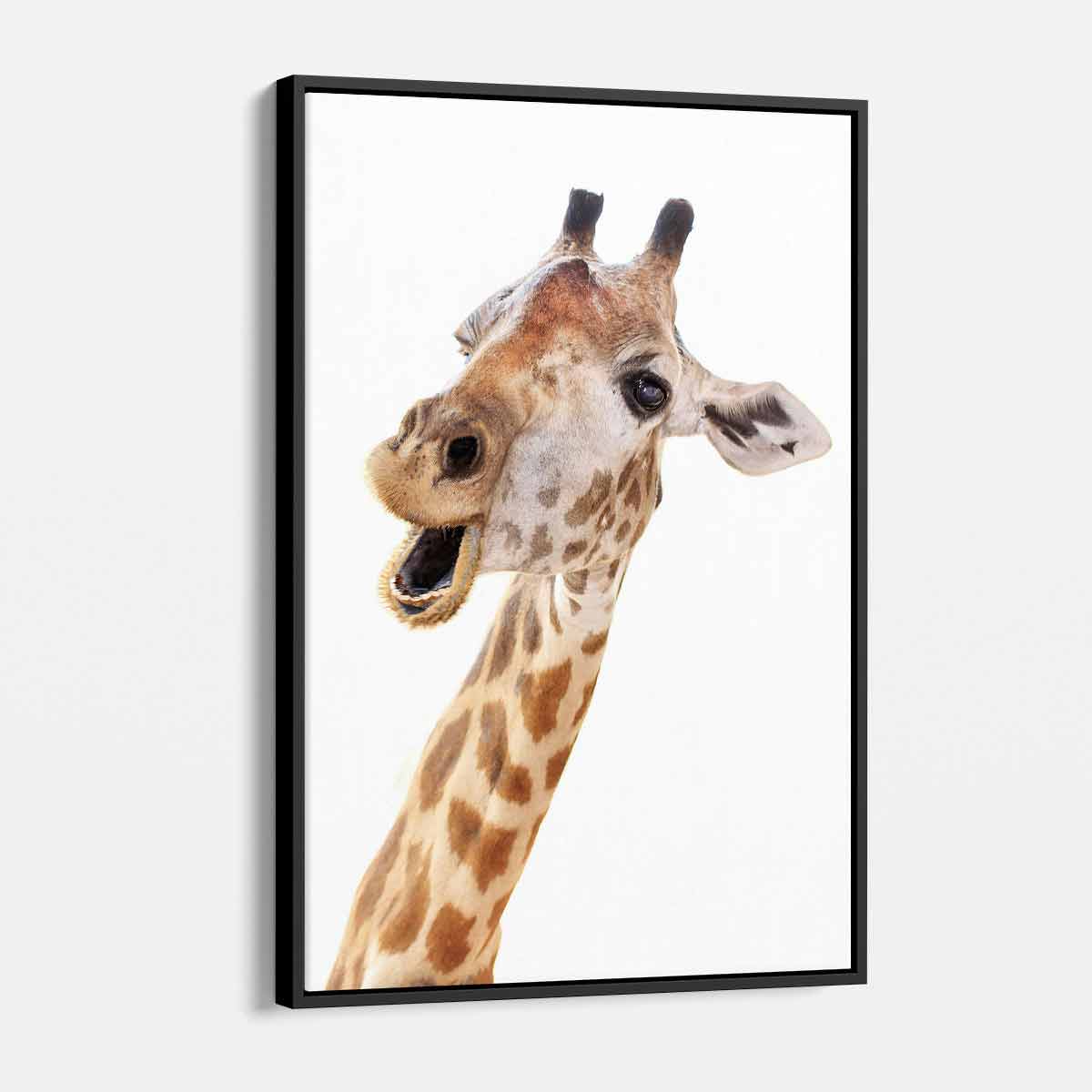Brown Giraffe Wall Art Canvas Print - Modern Animal Decor for Living Room, Bedroom & Nursery | Home Decoration Gift Idea