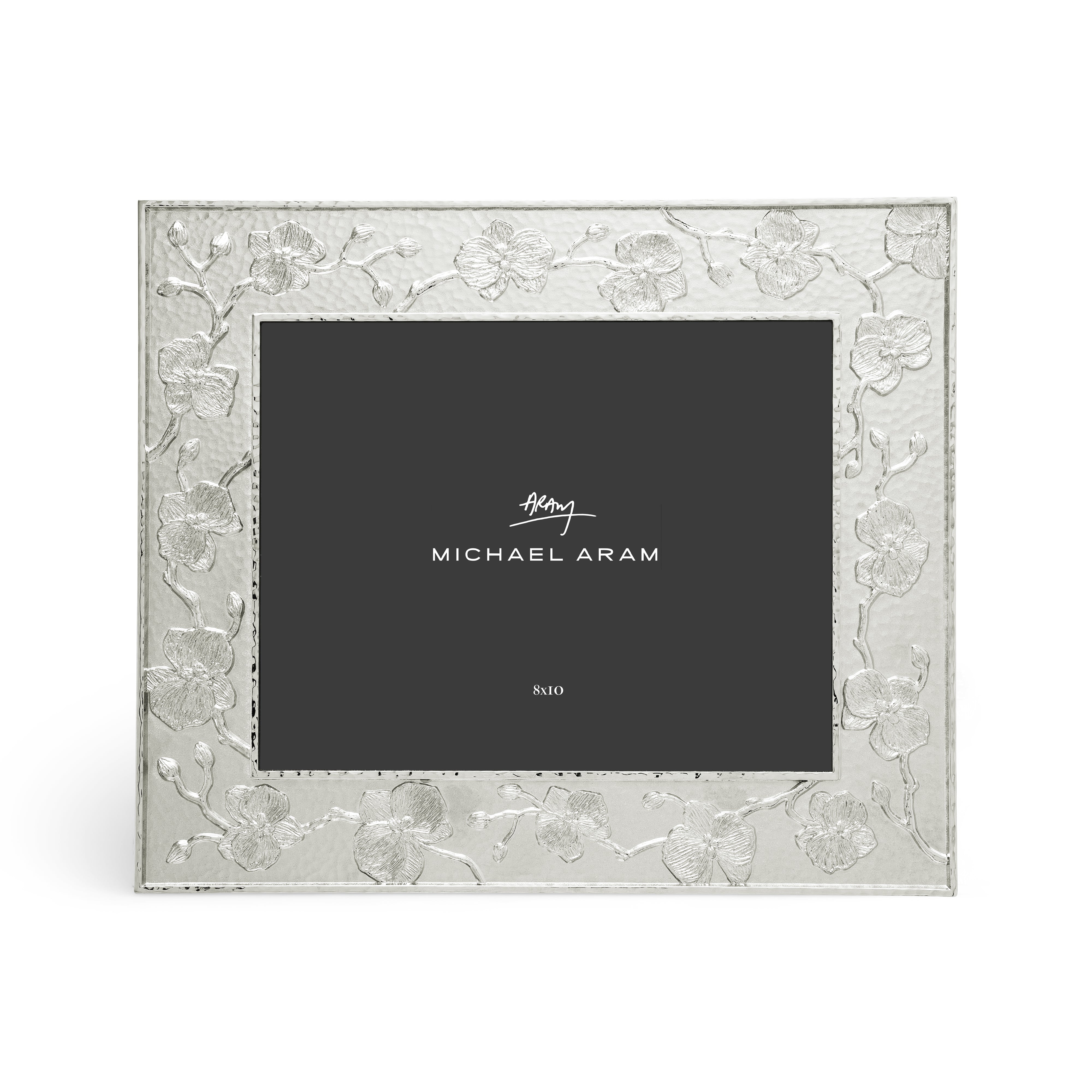 Elegant White Orchid Sculpted Frame - Handcrafted Home Decor for Wall & Tabletop Display - Perfect for Living Room, Bedroom & Wedding Decor