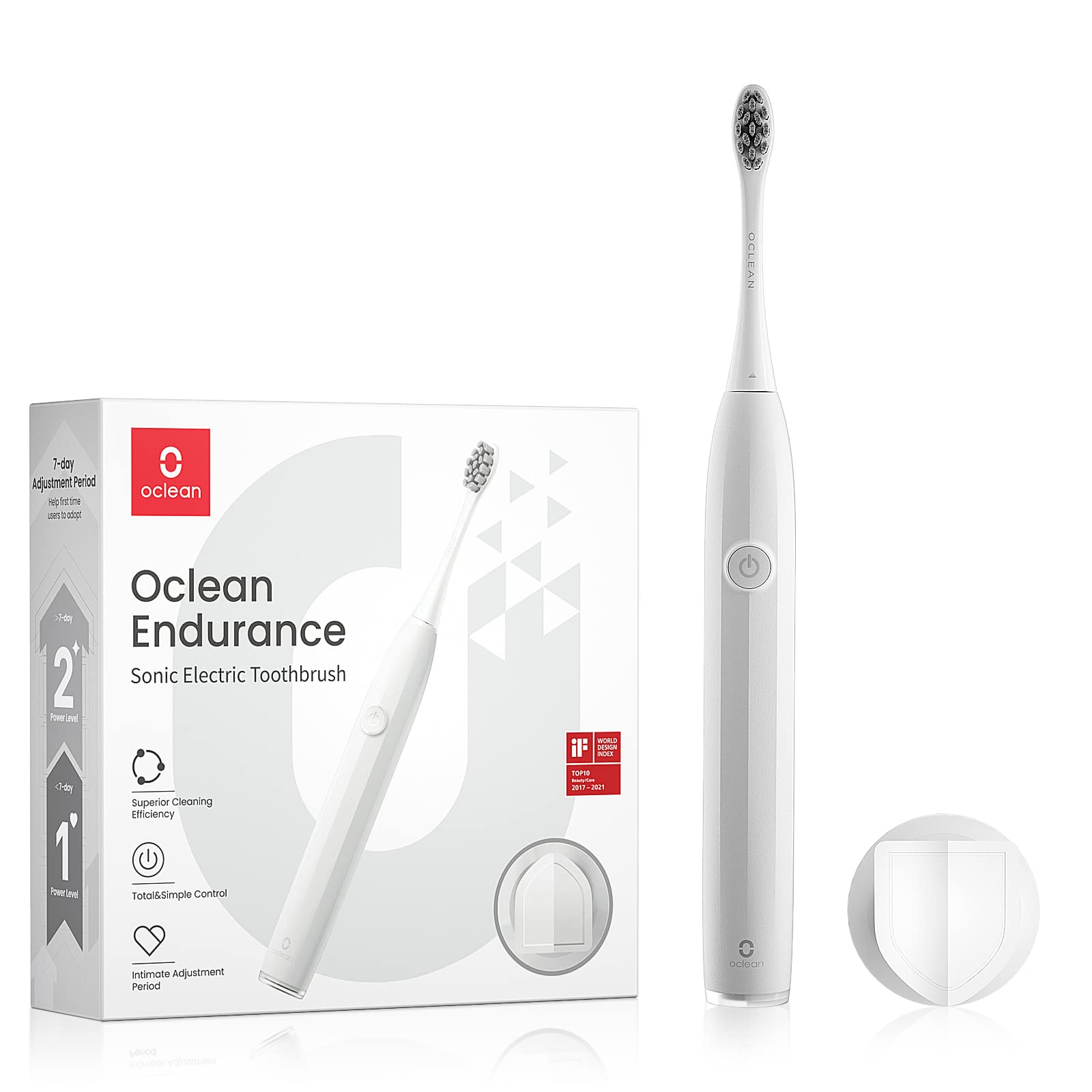 Oclean Sonic Electric Toothbrush for Adults - Rechargeable Toothbrush with 72000 VPM Deep Cleaning, Smart 2-Minute Timer, Beginner Friendly (White) - Perfect for Travel, Home & Daily Oral Care Routine