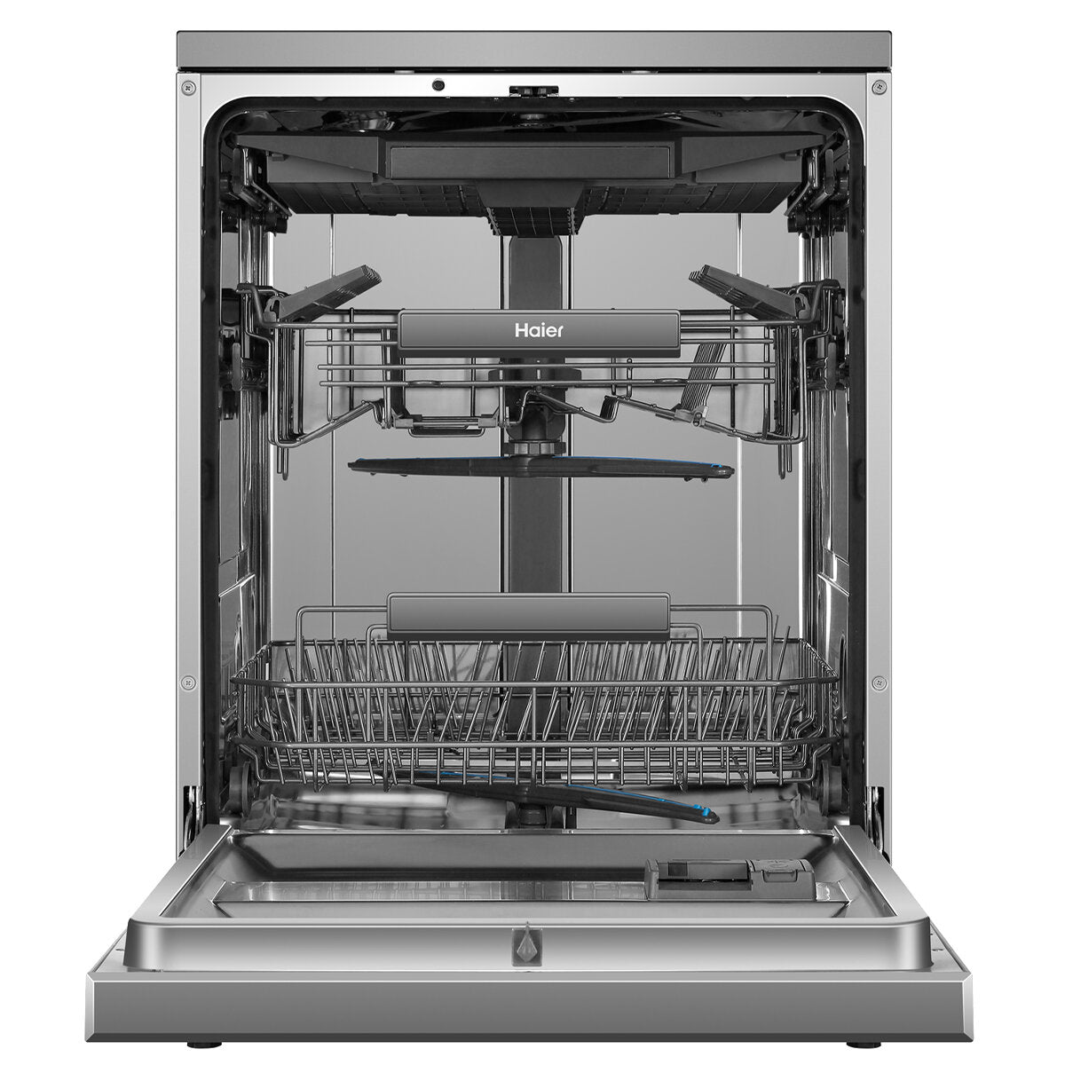 Haier 600 Series Freestanding Dishwasher with Steam Function - Stainless Steel HDW15F3S1 | Perfect for Large Families & Entertaining Guests