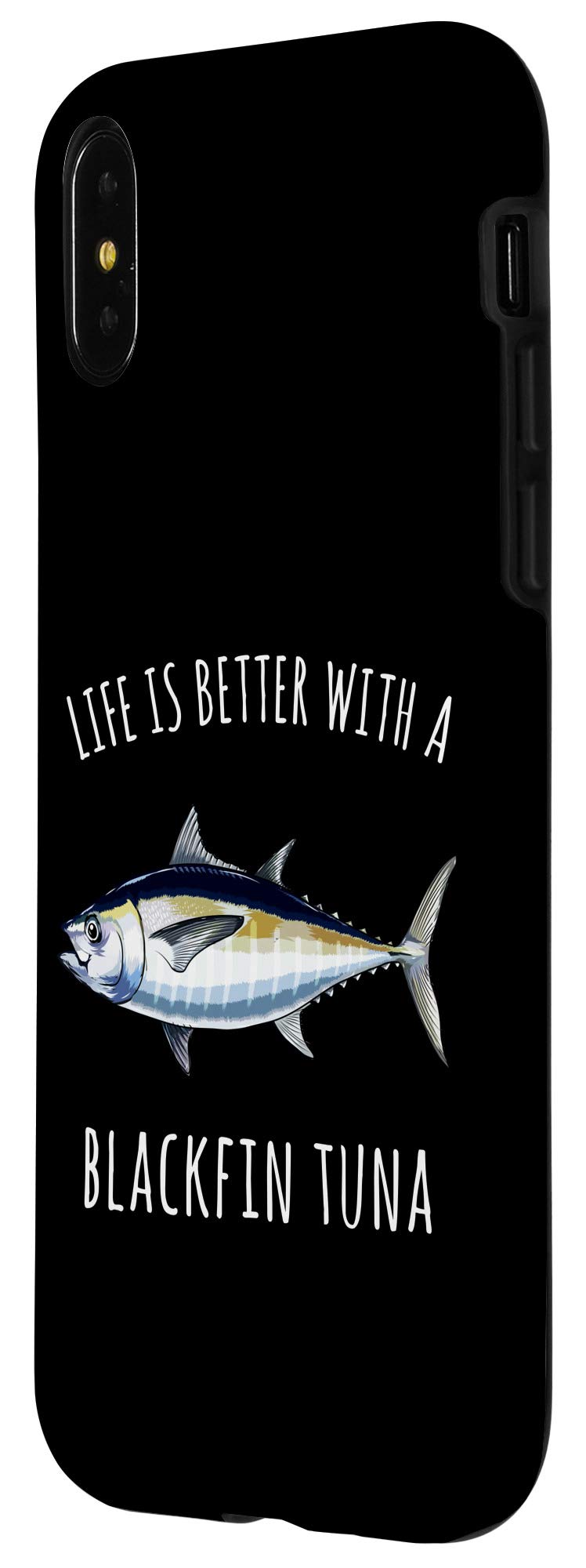 Funny Blackfin Tuna Fish Case for iPhone X/XS - Protective & Unique Phone Cover - Perfect for Beach, Fishing & Marine Lovers