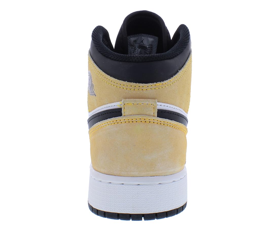 Nike Air Jordan 1 Mid SE GS Youth Sneakers DX4365-800 - Flight Club Magic Ember/Sundial/White/Black - Size 6.5Y - Basketball Shoes for Kids & Teens - Perfect for School, Sports, and Casual Wear